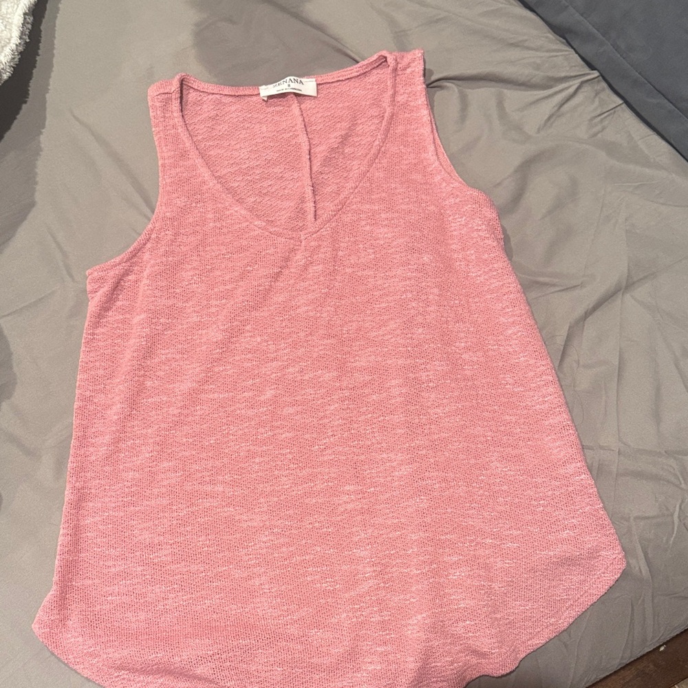 Stylish Pink V-Neck Tank Top